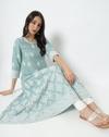 Floral Print Round-Neck A-line Kurta