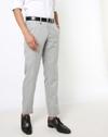 Checked Slim Fit Trousers with Flexible Waist