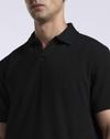 TONAL EMBROIDERED SPREAD C, JET BLACK, M