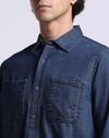 FS INDIGO DENIM SHIRT WI, Dark BLUE