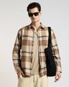 FS BRUSHED TWILL CHECK OVERS, KHAKI, XXL