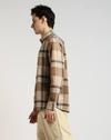 FS BRUSHED TWILL CHECK OVERS, KHAKI, XXL