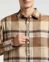 FS BRUSHED TWILL CHECK OVERS, KHAKI, XXL