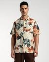 RELAXED HS SHIRT IN ABSTRACT AO, RUST, M