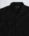 SEMI CUTAWAY COLLAR SHIRT, JET BLACK, 46
