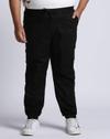 PLUS SIZE CARGO JOGGERS W, JET BLACK, 40