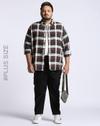 FULL SLEEVE TWILL CHECK PLUS, TEAL, 5XL
