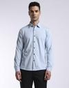 FORMAL SOLID KNIT SHIRT, LT. BLUE, XXL