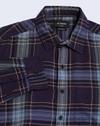 CHECK OVERSHIRT IN TWILL, PURPLE, M