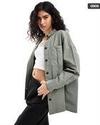 ASOS WOMEN SHIRTS, WASHED KHAKI, UK 4