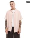 ASOS MEN SHIRTS, LIGHT PINK, S