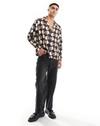 ASOS MEN SHIRTS, BROWN, L