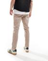 ASOS MEN TROUSERS & PANTS, TAUPE, L