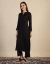 Women Yarn-Dyed Straight Kurta