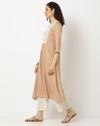 Yoke Embroidered A-Line Kurta