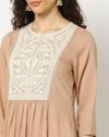 Yoke Embroidered A-Line Kurta