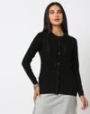 Cable-Knit Button-Down Cardigan