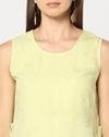 EMBROIDERED MOCK DUAL LAYER, LIME, XL