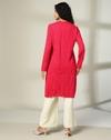 STRAIGHT KURTA WITH  GLITTER, PINK, XXL