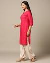 Embroidered placket k, MAGNTA/FUSHA, XXL