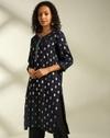 Women Block Print Straight Fit Kurta