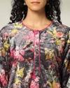 PRINTED VELVET STRAIGHT KURT, BLACK, XXL