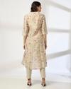 DIGITAL HIGH LOW KURTA, CREAM, XXL