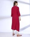 EMBROIDERED FLARED KURT, MAGNTA/FUSHA, L