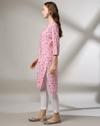 IKKAT SPADE PRINT KURTA, PINK, XS