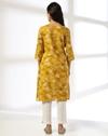 MULTI TONAL LINES FLOWER PRIN, YELLOW, L
