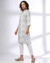 WILD CIRCLE LEAF PRINT KUR, OFF WHITE, L