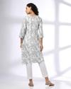 WILD CIRCLE LEAF PRINT KUR, OFF WHITE, L