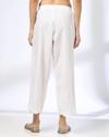 NARROW PALAZZO WITH SCHIFFLI B, WHITE, S