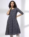 ROUND NECK PANELLED PRINTED K, INDIGO, L