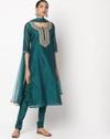 Embroidered Flared Kurta Set