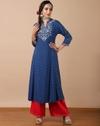 Floral Print Straight Kurta with Palazzos