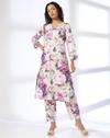 Mauve Rose print, OFF WHITE, M