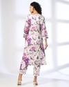 Mauve Rose print, OFF WHITE, M