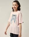 Bewakoof Women's T-shirt, PINK, S