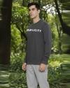 Men Typographic Print Regular Fit Round-Neck Sweatshirt