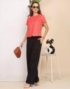 Women Regular Fit Top with Short Sleeves