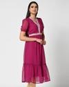 Women Embroidered Tiered Dress