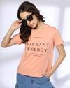 VIBRANT ENERGY TEE, PEACH, S