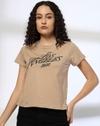LOS ANGELES REGULAR CROP BODY, BROWN, XS