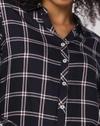 Checked Shirt with Spread Collar