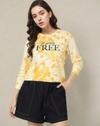 Women Tie & Dye Print Relaxed Fit Sweatshirt