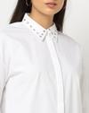 Shirt with Studs at Studded Collar
