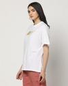 Women Printed Oversized Fit Crew-Neck T-Shirt