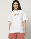 Women Printed Oversized Fit Crew-Neck T-Shirt