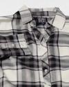 OVERSIZED CHECK SHIRT WITH DRO, BLACK